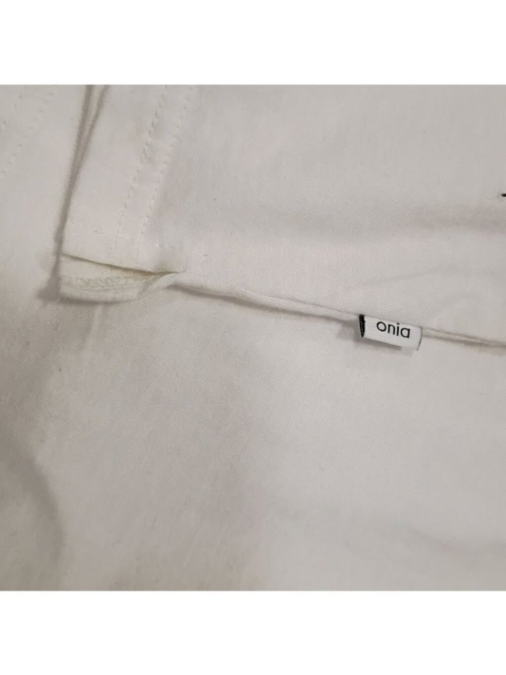 Onia Mens White Long Sleeve Henley Shirt Cotton Blend M New With Tags - Picture 10 of 10